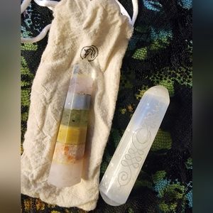 Mini chakra and selenite wands. Hippie witchy set